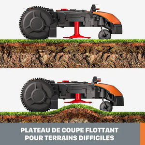 Robot tondeuse connecté WORX PLUS Wr165e, 500 m²
