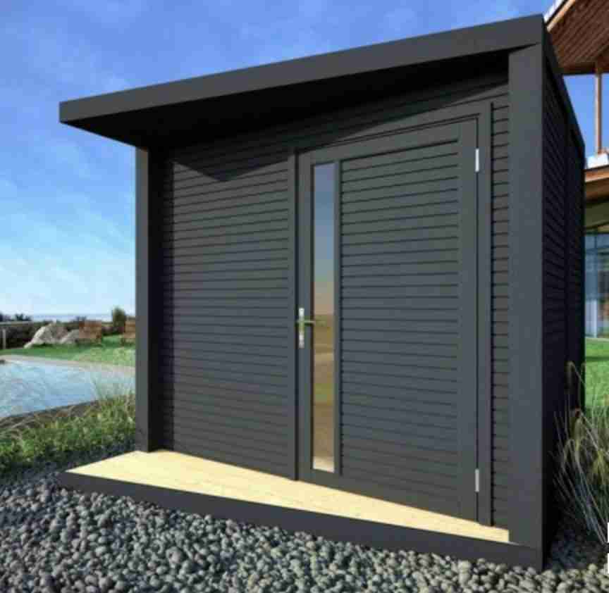 Abri de jardin NERIS Gris Anthracite - 237x297 cm