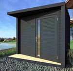 Charger l&#39;image dans la galerie, Abri de jardin NERIS Gris Anthracite - 237x297 cm
