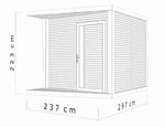 Charger l&#39;image dans la galerie, Abri de jardin NERIS Gris Anthracite - 237x297 cm
