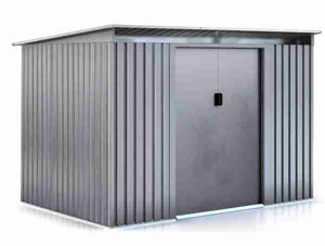 Abri de jardin métal toit plat "Texas" - 4,72 m² - Gris