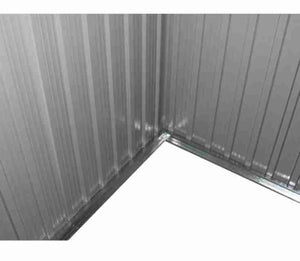 Abri de jardin métal toit plat "Texas" - 4,72 m² - Gris