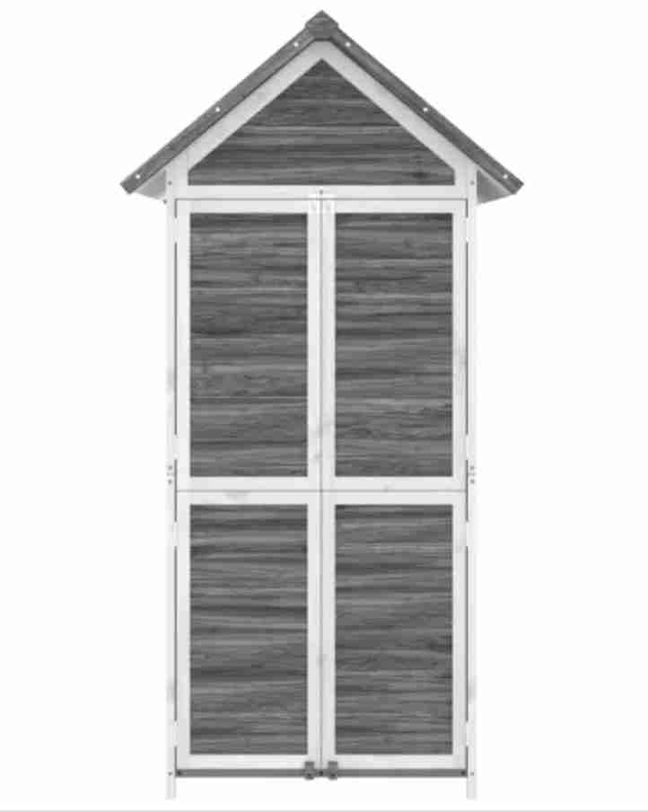 Abri à outils - Cabane à outils - Abri de jardin pour outils gris bois massif pin