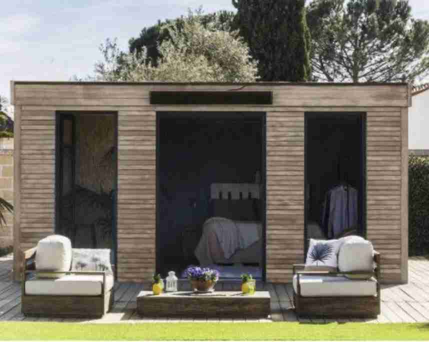 Abri de Jardin semi habitable toit plat