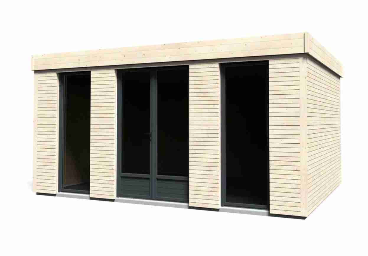 Abri de jardin semi habitable toit plat