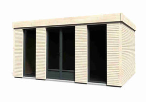 Abri de jardin semi habitable toit plat