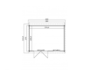 Abri de jardin SANTA FE 10m2 – 28mm