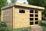 Charger l&#39;image dans la galerie, Abri de jardin bois Ep. 28mm, 13 m² – toit plat
