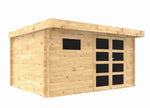 Charger l&#39;image dans la galerie, Abri de jardin bois Ep. 28mm, 13 m² – toit plat
