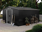 Charger l&#39;image dans la galerie, Abri de jardin en acier galvanisé gris 12,5 m² – Prix d’usines
